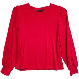 Vintage Sanctuary size medium christmas red puff sleeve long sleeved top
